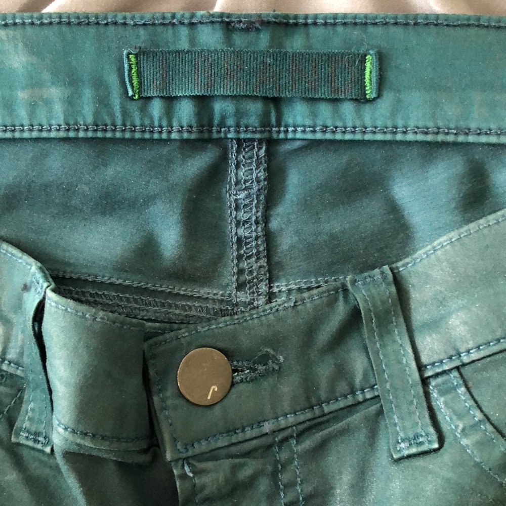 JBRAND Skinny Waxed Coat Teal
